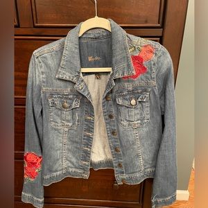 Kut from the kloth embroidered denim jacket